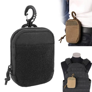 800D Tactical Molle Pouch Portable EDC Waist Bag Mini Storage Bag Outdoor Purse Keychain Wallet Gear