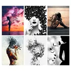 5d алмазная живопись сделай сам, абстрактная женщина, картина, рукоделие, алмазная вышивка, наборы для вышивки крестиком, мозаика, домашний декор, искусство, подарок картины на стену декордекор на стенунаклейки