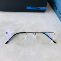 denmark brand titanium screwless rimless lightweight retro square glasses frame men women optical prescription eyeglasses oculos