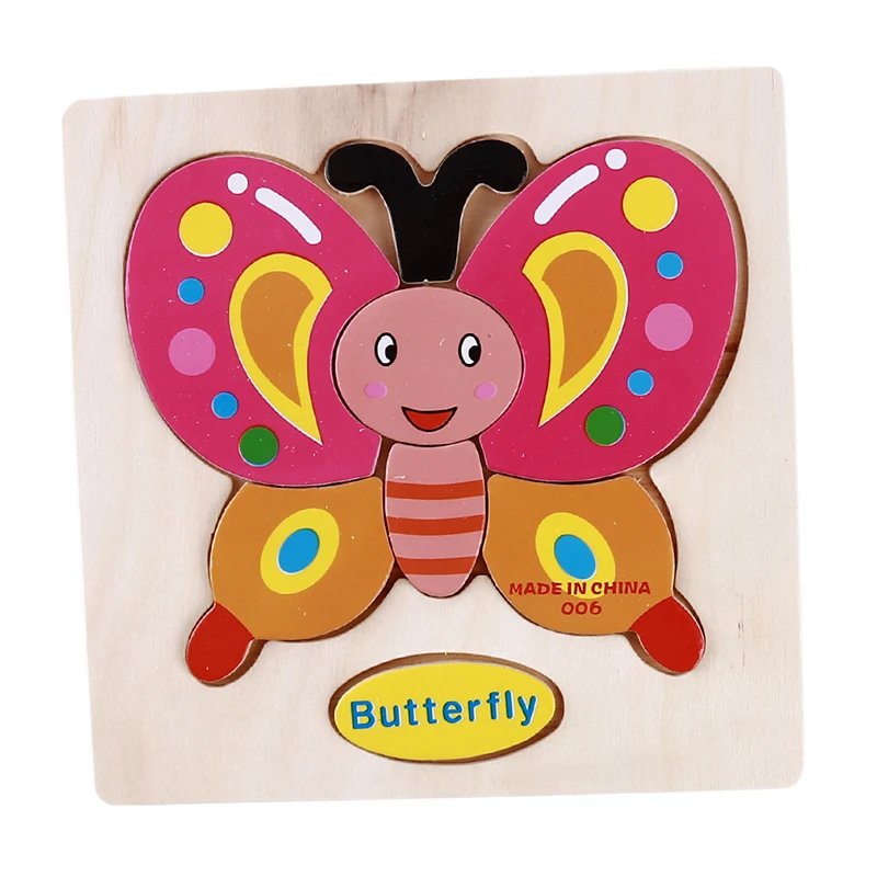 

Wooden Puzzle Cute Cartoon Animal Intelligence Kids Educational Gift Brain Teaser Children Tangram Shapes Jigsaw Gift Baby Toys