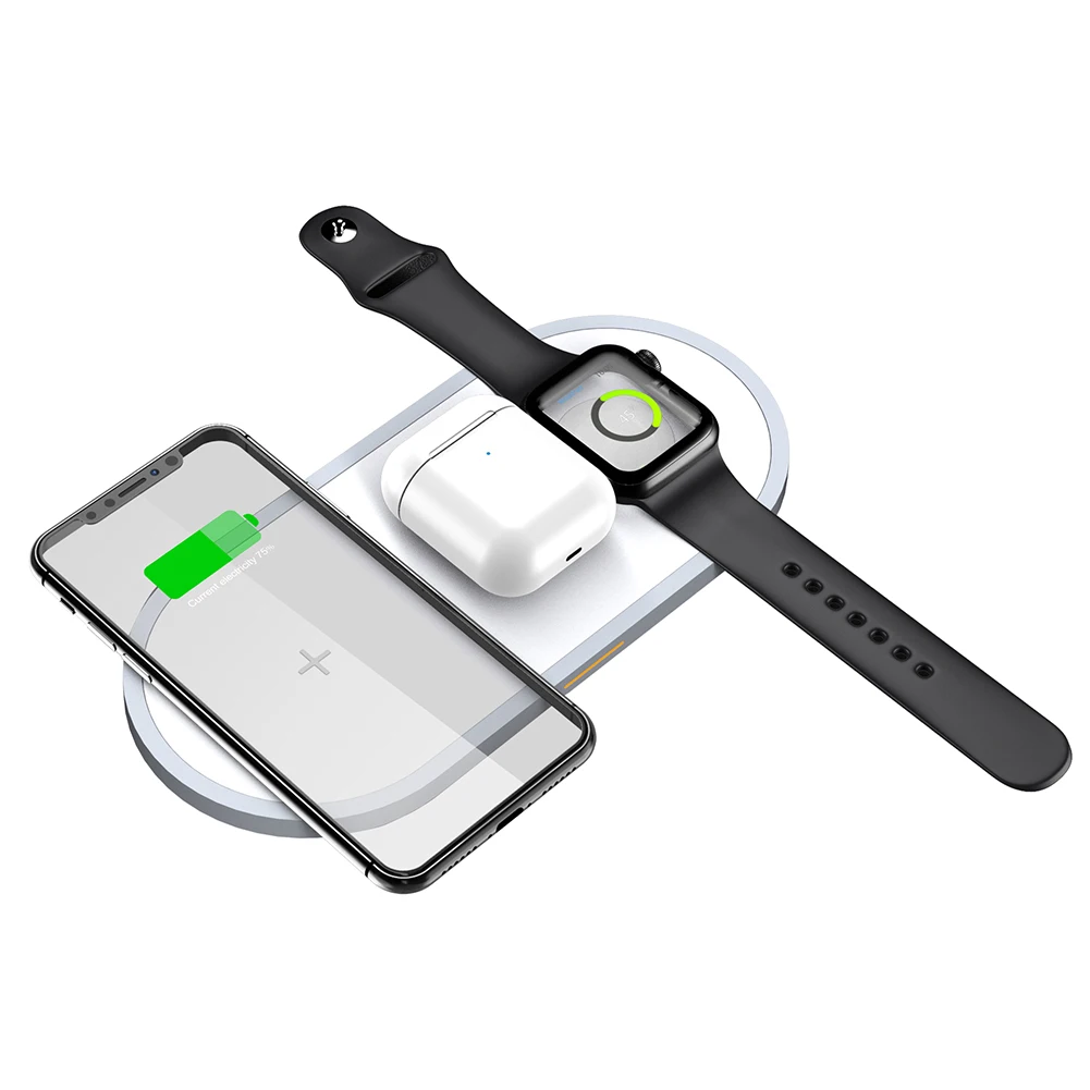 Беспроводное зарядное устройство QI для IPhone Xs Max XR X 8Plus 10 Вт 3 в 1 | Мобильные