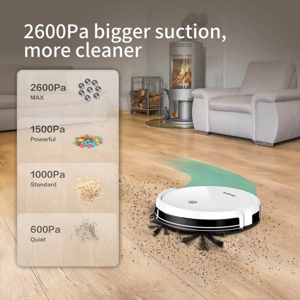 Робот пылесос SmartAI G50 2600Pa подходит для напольных ковров чистка волос домашних