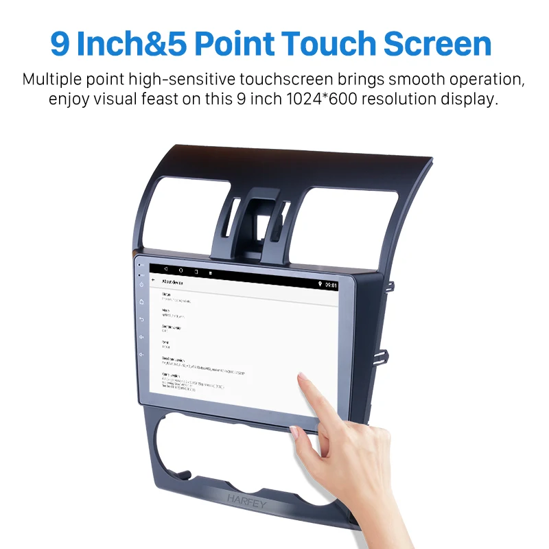 Автомагнитола Harfey мультимедийный плеер на Android 10 0 с 9 &quotсенсорным экраном GPS wi-fi