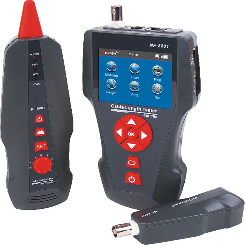 

NF-8601 Multi-functional Network Line Tracker LCD Cable length Tester Breakpoint Tester PING POE and Cross-talk Function