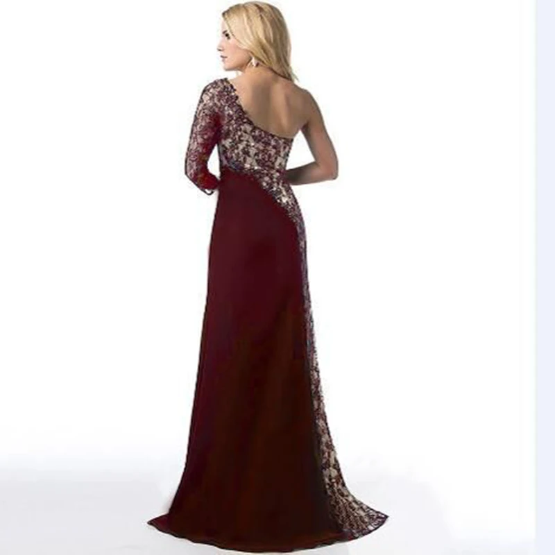 Женское асимметричное платье облегающее элегантное кружевное платье-футляр в