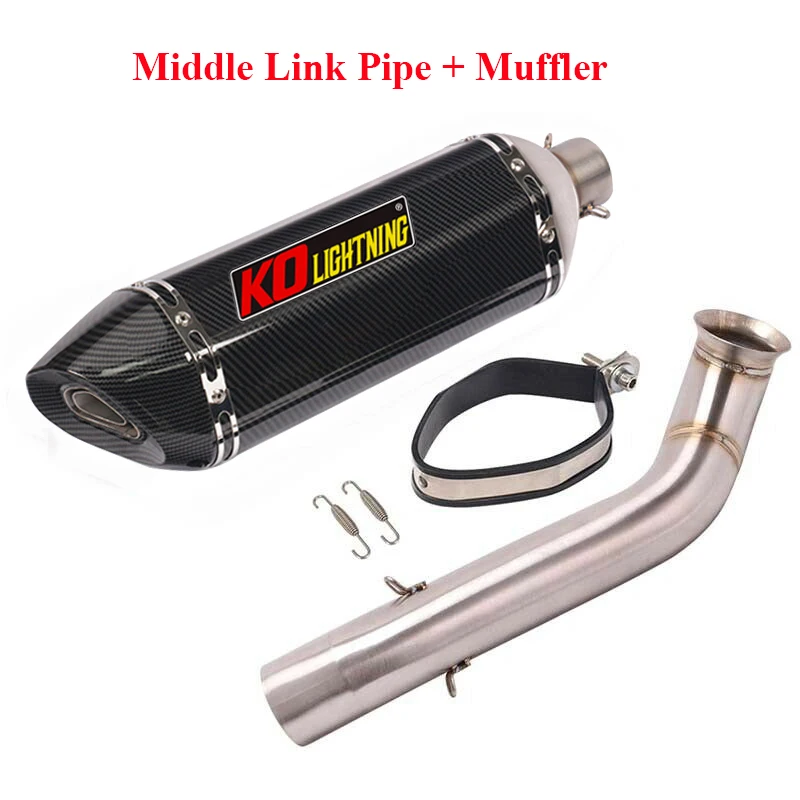 

Slip On Motorcycle Exhaust Escape Silencer Muffler Tips Pipe Middle Connect Section Tube Exhaust System Modified For DUKE 690