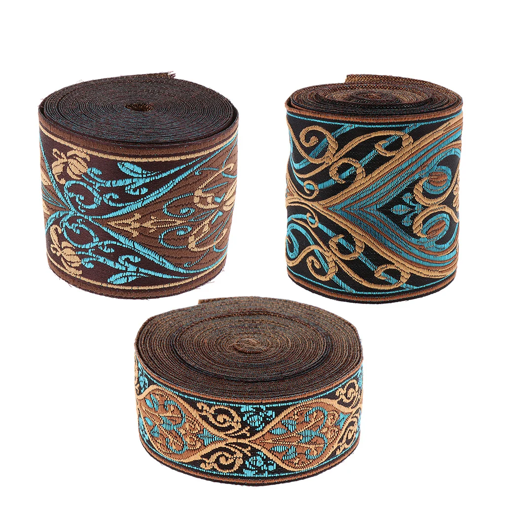 5 метров винтажный сари жаккардовая Лента отделка ленты границы для шитья