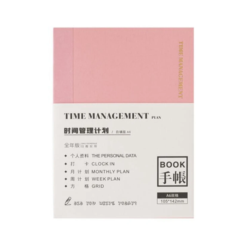 

HOT-Undated Daily Weekly Monthly Plan Refill Planner Organizer Agenda Notebook Grid Journal A6 School Stationery