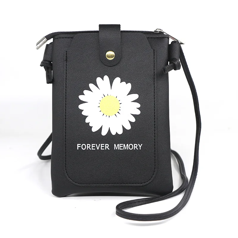 

2021 New Female Shoulder Bag Wallet Casual Crossbody Floral Mobile Phone Bag Single Messenger Bag Crossbady Zipper Purse