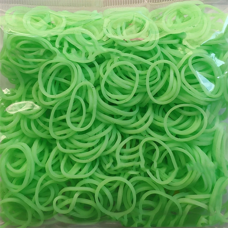 Green 600 эластичные разноцветные резиновые браслеты для ткацких станков, сменные резиновые браслеты для детей, подарки, рождественские украшения своими руками - Окраска металла: Green