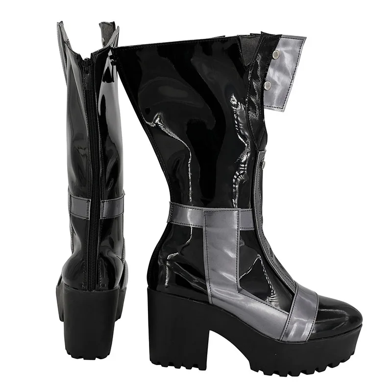 

Arknights Cosplay Shoes Role Lappland Black PU Leather New Style Cos Shoes Game Peripheral Low and High Heel Boots