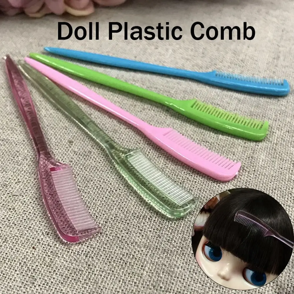 1/5pcs 9cm Cute Transparent Plastic Comb Eyelash Eyebrow Comb For BJD Doll Mini Comb 1/3 1/4 1/6 1/8 Doll Accessories Dollhouse