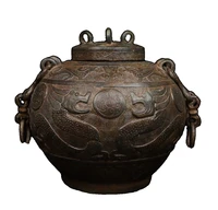 laojunlu western zhou dynasty bronze dragon earthenware with chain imitation antique bronze masterpiece collection of solitary