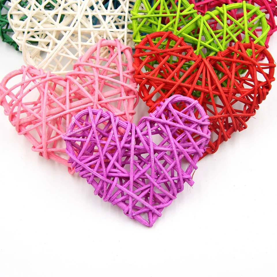 

Сердца из ротанга Sepak Takraw, 10 шт., 10 см, 10 цветов