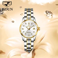 jsdun luxury women automatic mechanical watch classic dial waterproof stainless steel wrist watch self winding watches for women