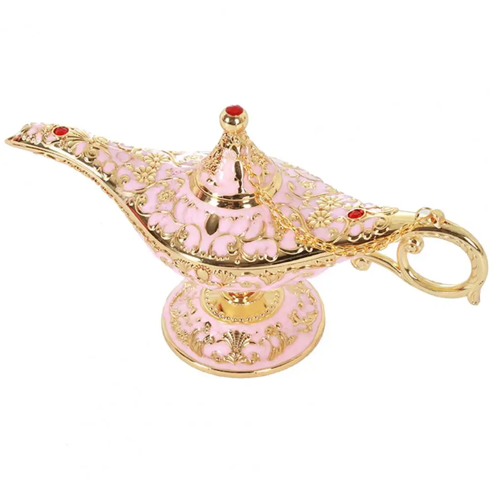 

80% New Arrival 2021 European Retro Crafts Zinc Alloy Aladdin Light Home Club Crafts Wishing Lamp home decoration accessories