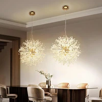 led crystal firework flower chandelier pendant lamp ceiling light living dining room lighting fixtures bedroom modern