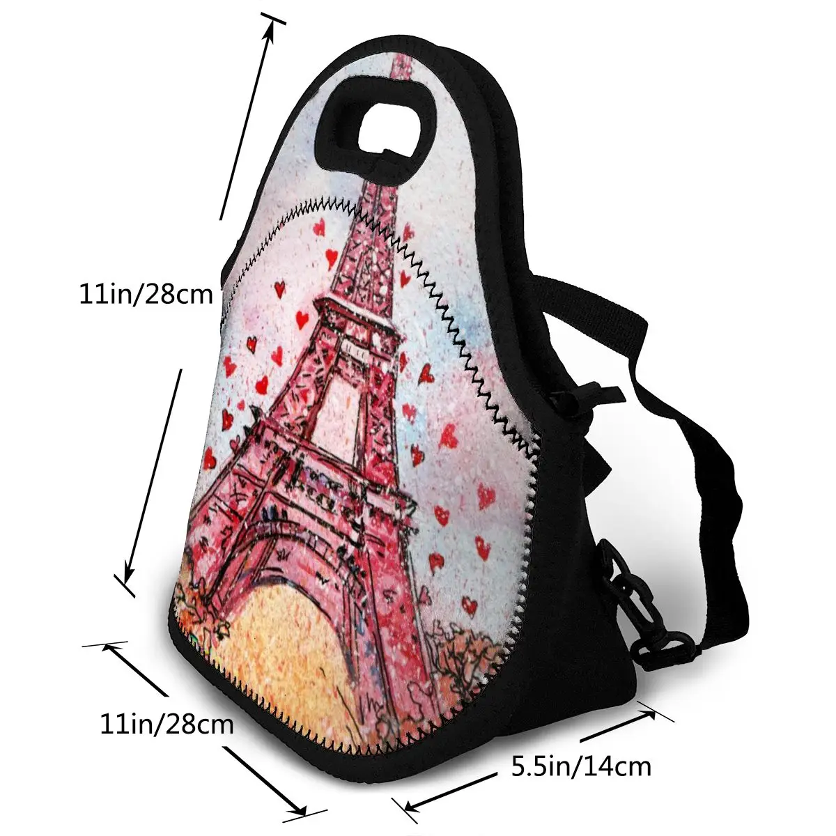 Портативный изолированный термальный бенто Ланч бокс винтажный акварельный