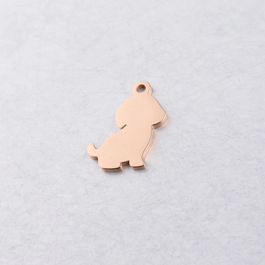

Gold Color /Silver Color Stainless Steel Dog Pendant Cute Animal Jewelry Accessories 12x21mm Wholesale 20PCS