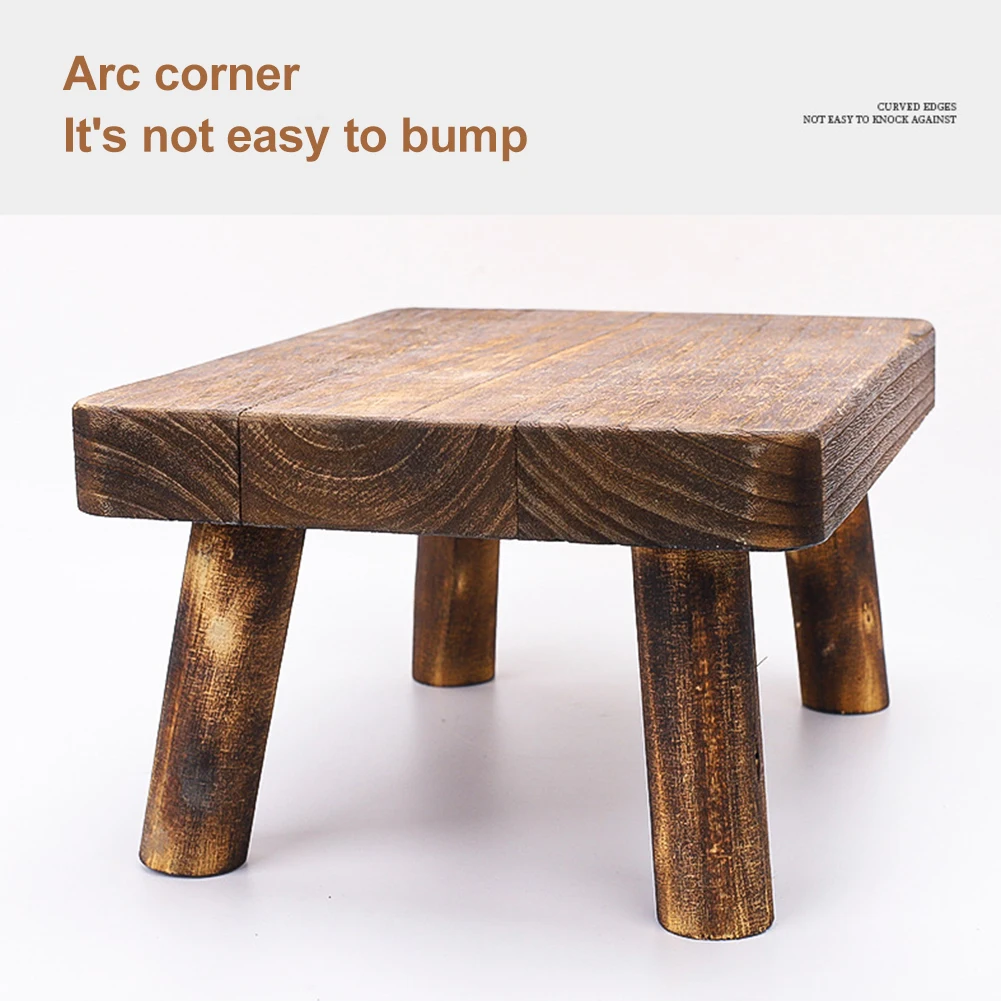 

Living Room Home Decor Bathroom Furniture Wooden Step Stool Kids Adults Storage Shelf Kitchen Closet Sturdy For High Beds Rustic