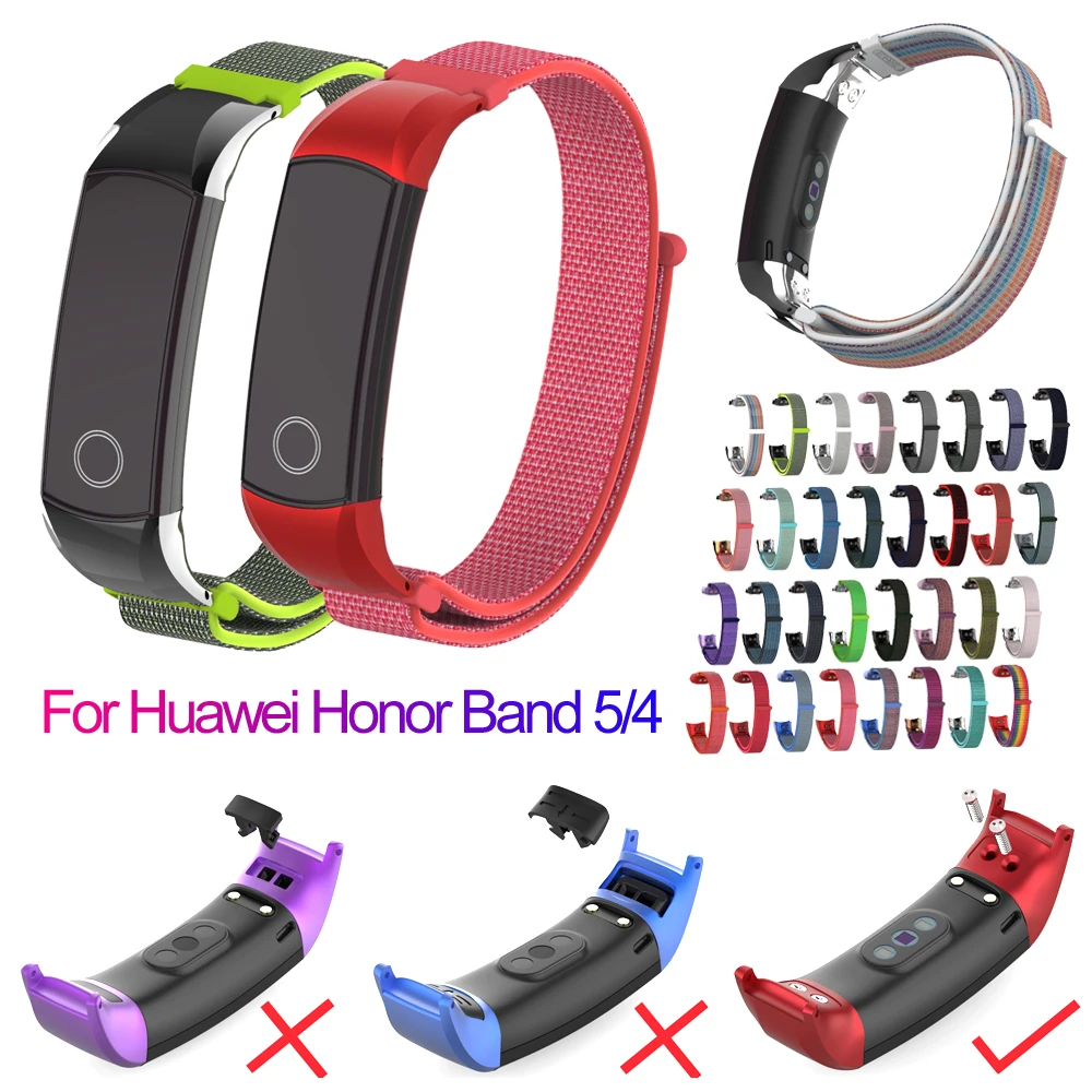 Сменный нейлоновый ремешок для часов спортивный Huawei Honor Band 5 4 металлический