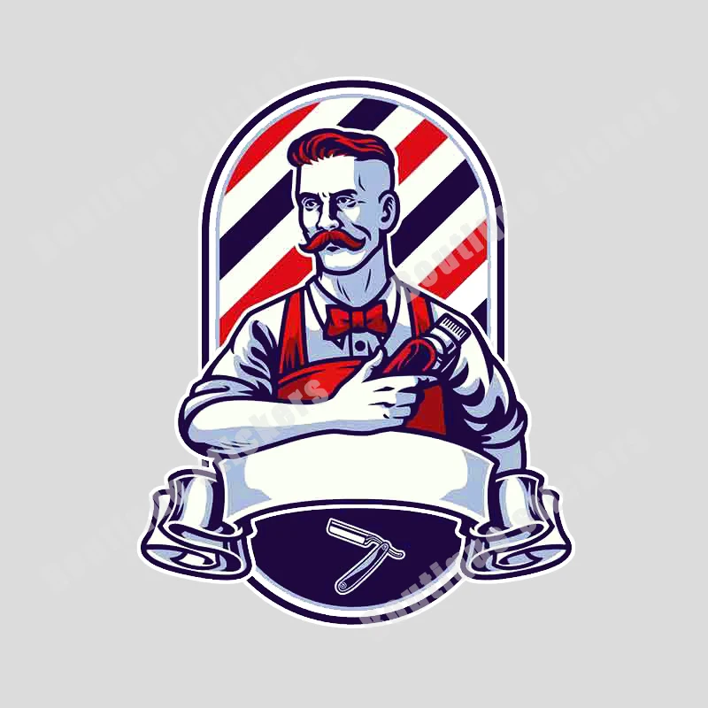 Наклейка для парикмахерской с защитой от царапин водостойкая на заказ Лидер