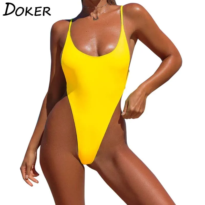 Сексуальное бикини Цельный купальник женский с открытой спиной бразильский