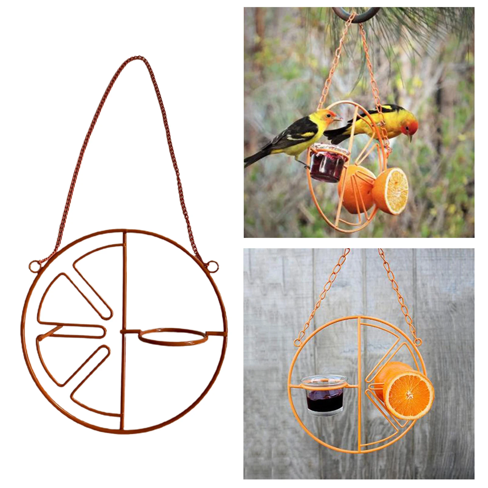 

Iron Bird Feeder Home Hanging for Garden Decor Accessories Wild Birds Finch