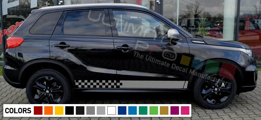 

Для x2 наклейки для Suzuki Vitara Stripe хромированная Боковая дверь Зеркало подъемник пружины бар