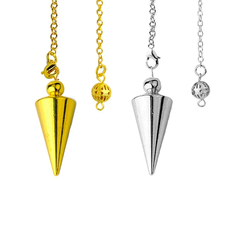 

ARLIE Cone Metal Pendulum for Wicca Antique Copper Gold-color Spiritual Pendulo Radiestesia Healing Reiki Pendule Amulet Jewelry