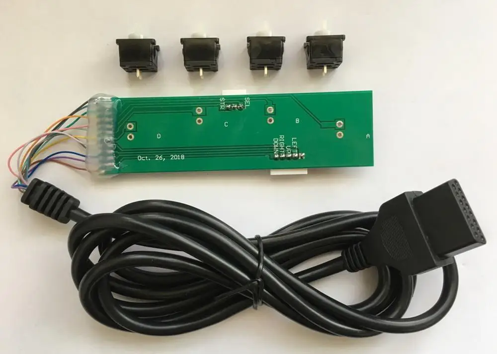 With KEY Switch NEOGEO X Arcade Stick to 15Pin Cable Upgade Kit - Цвет: With KEY Switch