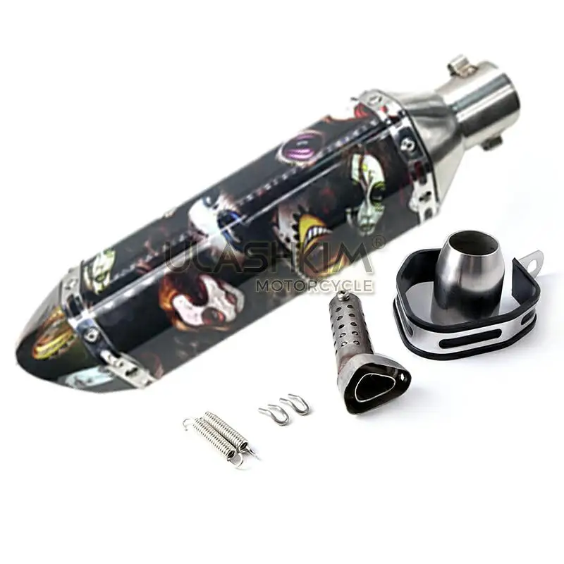 Универсальный мотоцикл выхлопной скольжения на нержавеющей стали 304 36 ~ 51 мм для