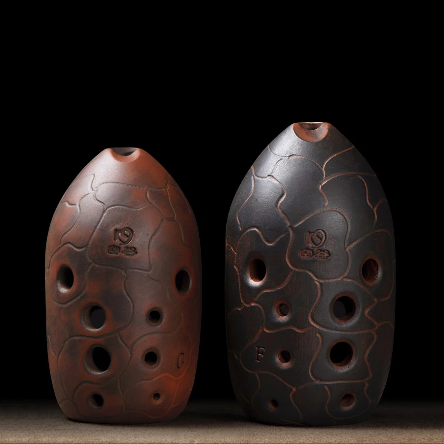 Chinese Ancient Times Style Musical Instrument Professional 10 Holes Double-Layered Clay Xun | Спорт и развлечения