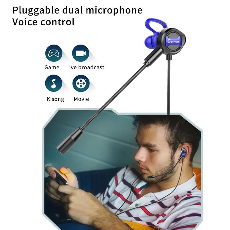 Игровая гарнитура 3 5 мм с проводным управлением динамическое шумоподавление