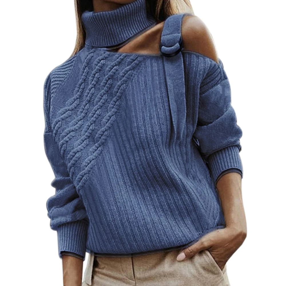 style 2 blue Леопардовые свитера, Лоскутная водолазка, женский сексуальный свитер с открытыми плечами, цветные вязанные свитера с рукавом летучая мышь, пуловеры с длинным рукавом - Цвет: style 2 blue