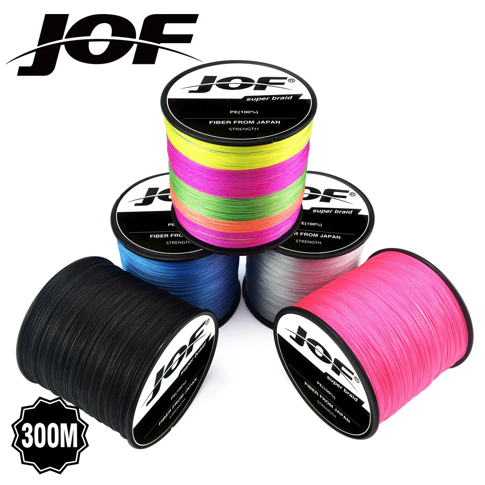 

4 нити 300 м PE JOF плетеная рыболовная леска соленой воды плетение Экстремальная сверхмощная