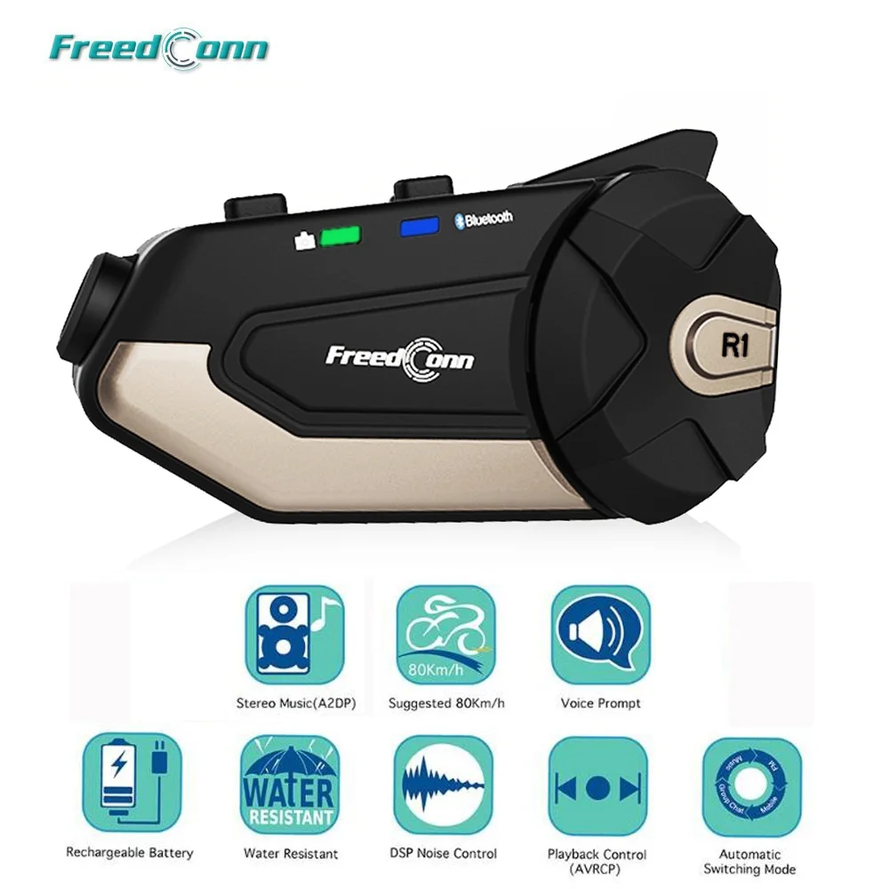Оригинальный шлем Freedconn R1 1080P HD рекордер WiFi камера IP65 водонепроницаемая гарнитура