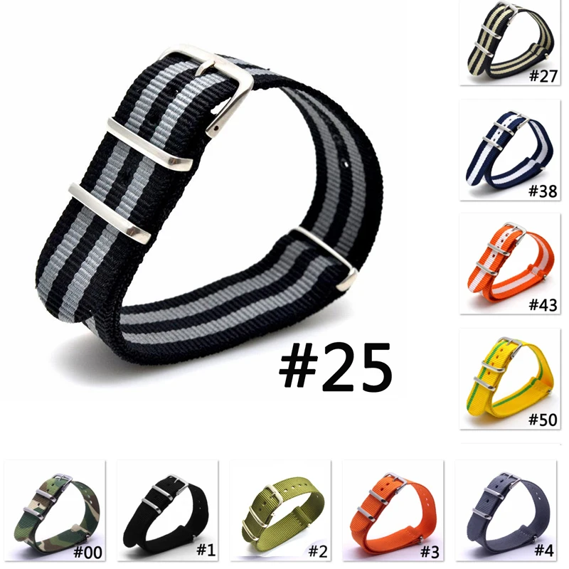 Ремешок из нейлоновой ткани для наручных часов армейский спортивный браслет в