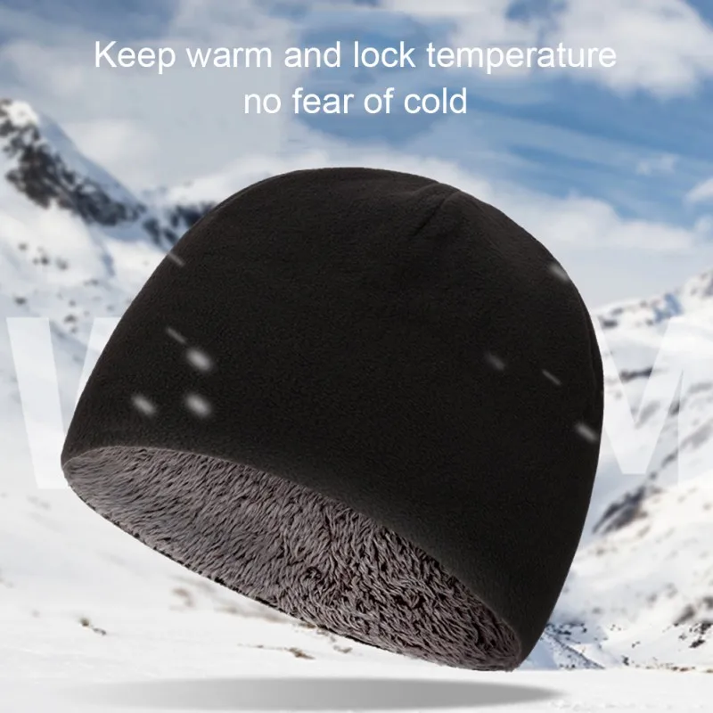 Уличная ветрозащитная шапка теплая зимняя мужская тактическая флисовая для