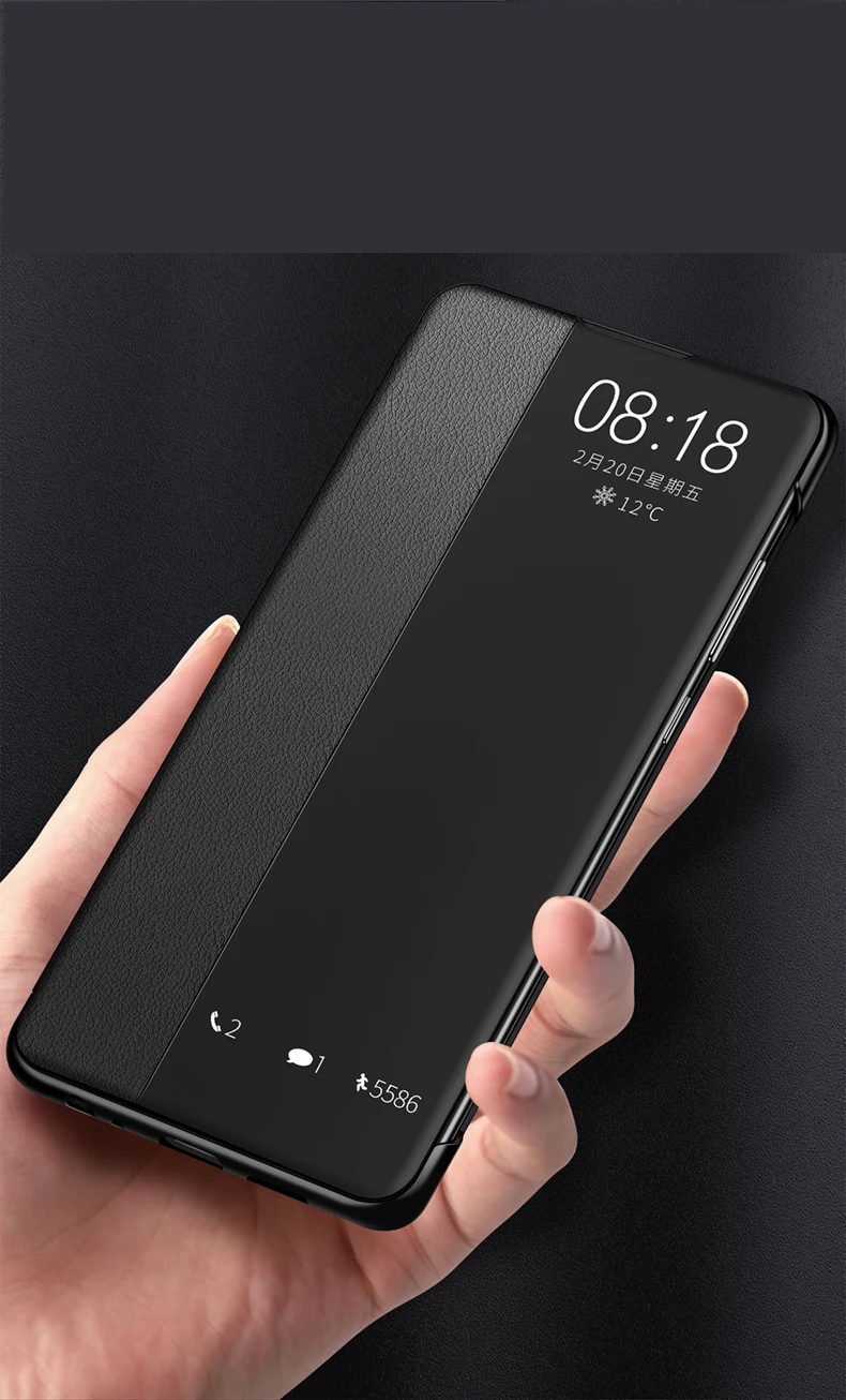 Ультра тонкий флип-чехол для телефона huawei P30 P20 Pro mate 20 Lite X 10 P10 Plus mate 20 mate 10 P 30 P30 Окно просмотра Авто Режим сна