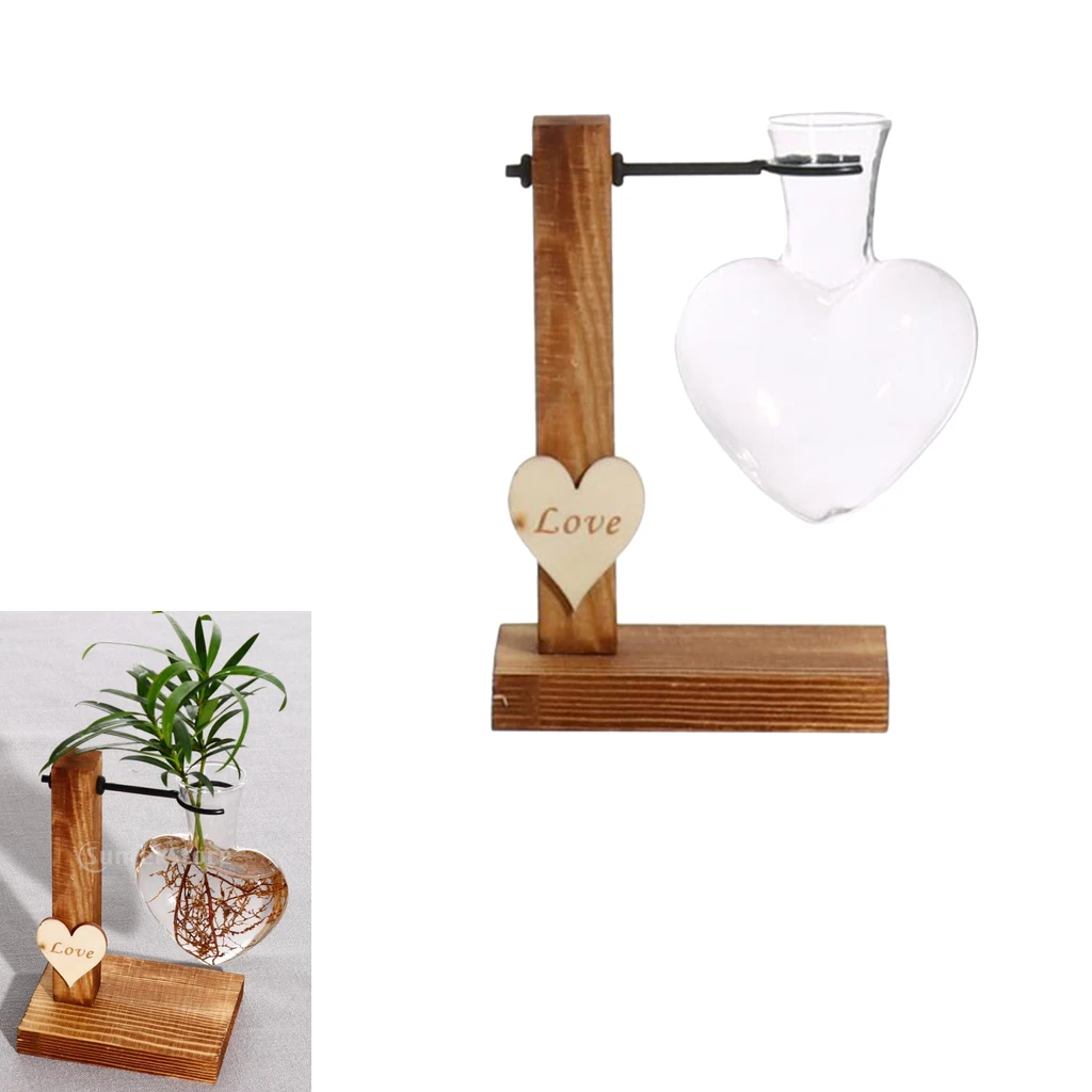 Стеклянная ваза с деревянной подставкой красивые декоративные поделки в спальне