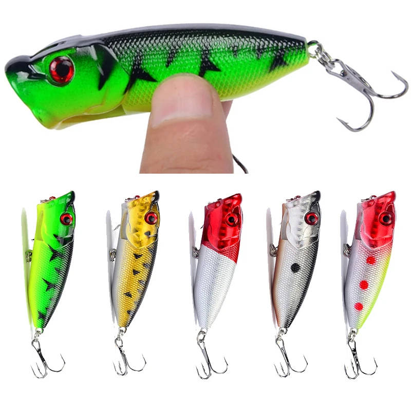 

YUCONG 1PX Topwater Popper Bait 6.5cm-12g Hard Bait Artificial Wobbler Floating Swimbait Fishing Lure for Carp Pike Fishing Isca