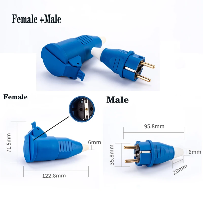 Новинка европейская водонепроницаемая розетка электрическая штепсельная вилка