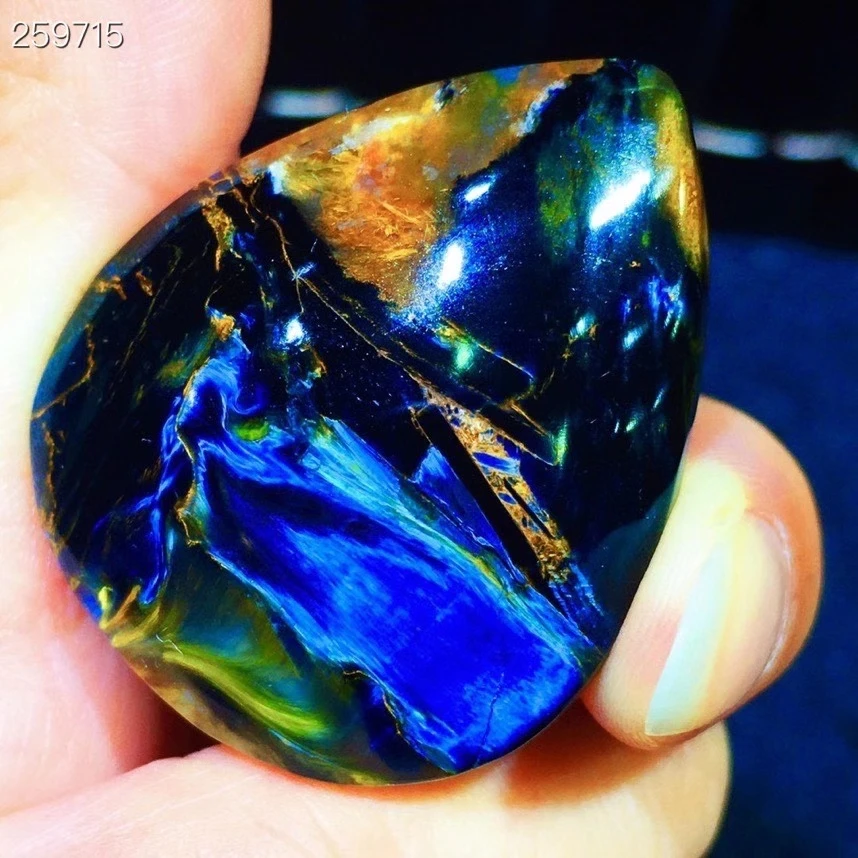 

Genuine Namibia Natural Blue Pietersite Chatoyant Pendant 37.4x30.5x7.7mm Women Men Cat Eye Jewelry Ceretificate AAAAAA