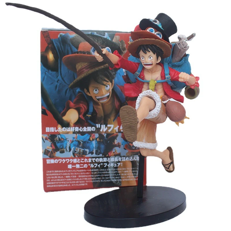 

Anime One Piece Figure Three Brothers Luffy Ace Sabo Running Style Action Collectible Model Decorations Doll Toys for Children