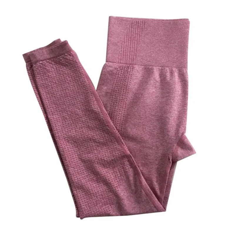 

Quick-Drying High Waist Seamless Yoga Pants Fitness Pants Hips Abdomen Sports Pants Breathable Mesh Solid Color Fitness Pants