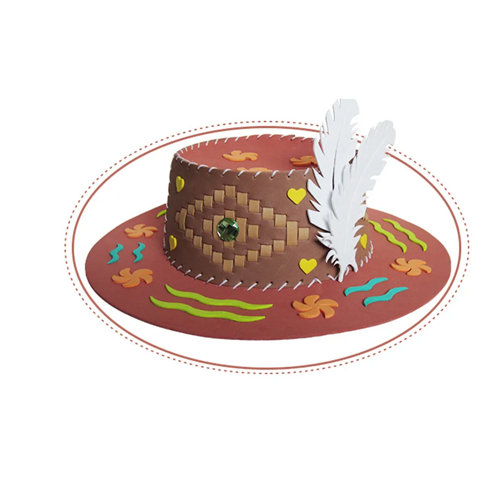 Красочные ЕВА ручной работы шляпа Дети обучения DIY Раннее Образование ремесла