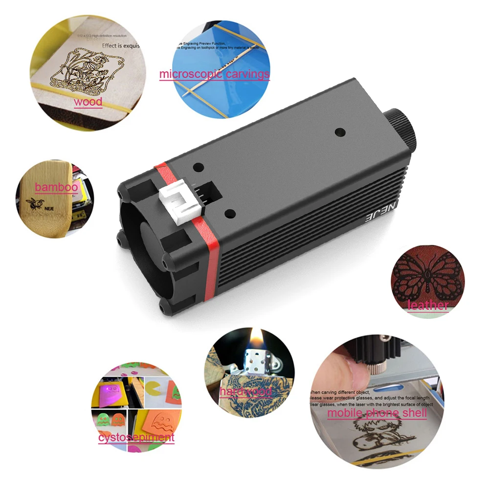 Laser 20w Head laser module 450nm Blu-ray engraving machine Woodworking Machinery Parts DIY Tools for Master Series | Инструменты