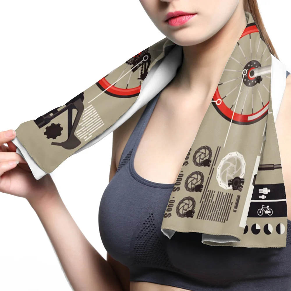 Велосипедное колесо полотенце для лица охлаждающее лед переносное мгновенное