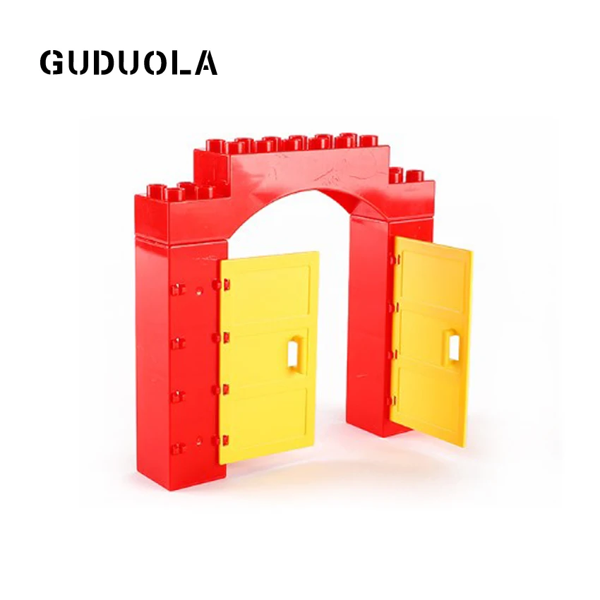 Набор больших кирпичей для двери GUDUOLA аксессуары парка развлечений набор дома и